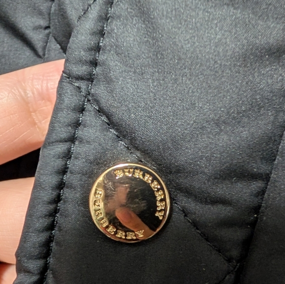 Burberry Pensham Quilted Jacket Size S small check cuff black - Picture 4 of 6